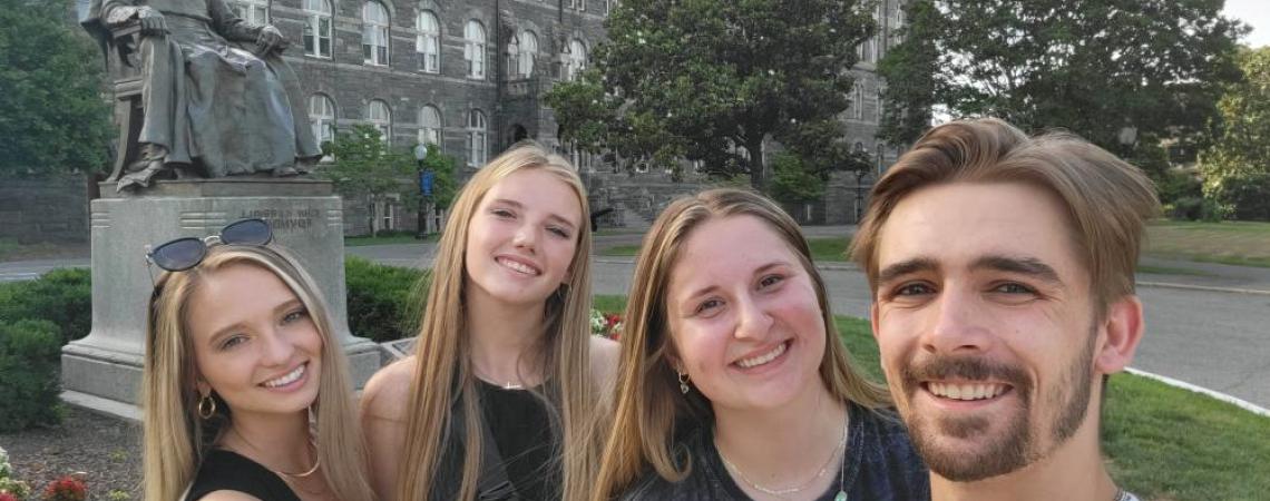 Kyle Hicks posing with other NRECA staff assistants during Youth Tour