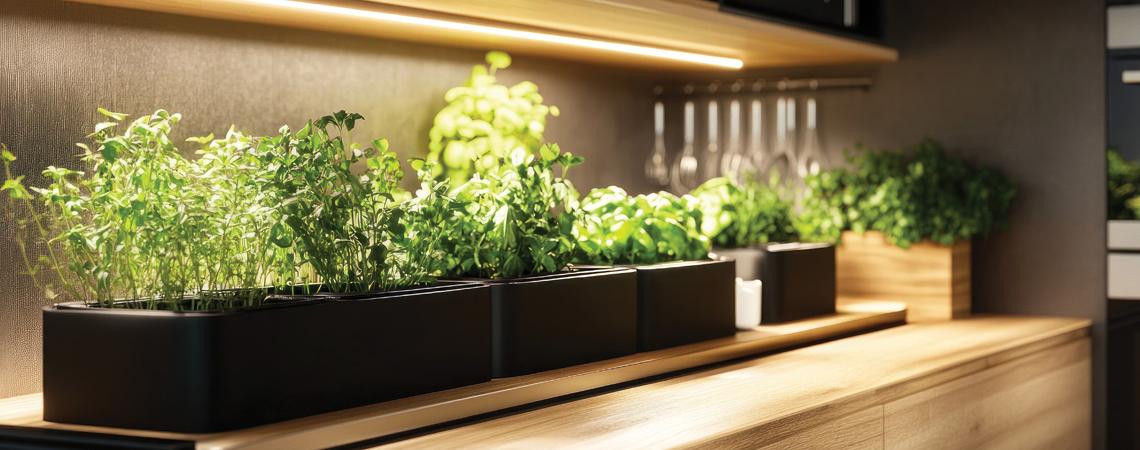 Indoor herb growing station