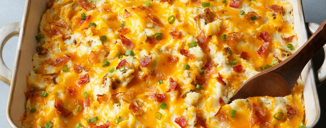 Twice-Baked and Loaded Potato Casserole