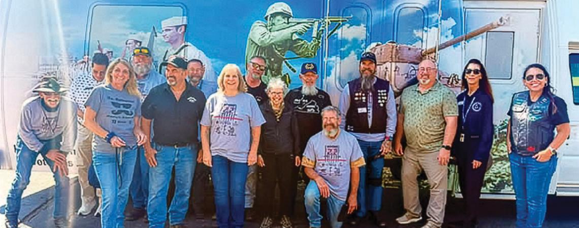 A group of people posing