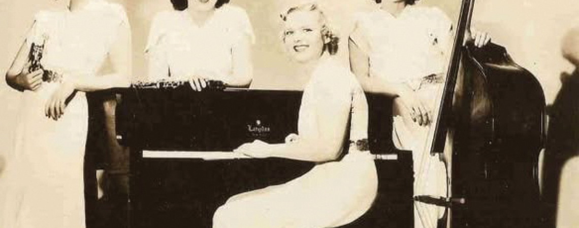 A black and white photo of The Southland Rhythm Girls 