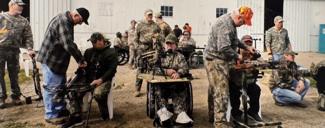 A group of veterans at a shooting competition