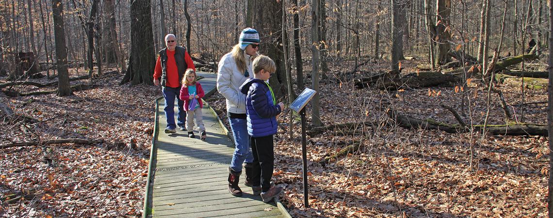 A family at Johnson Woods