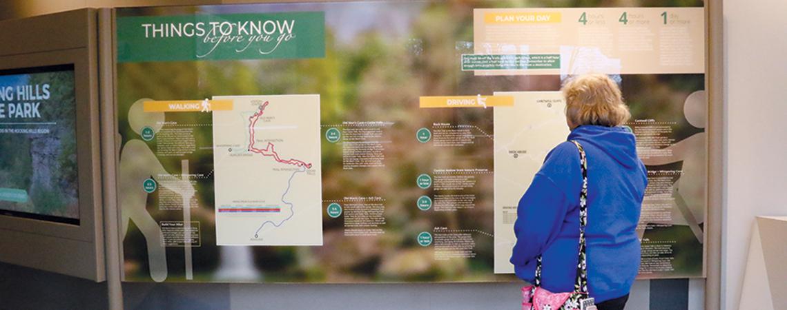 Interior exhibit at visitor center